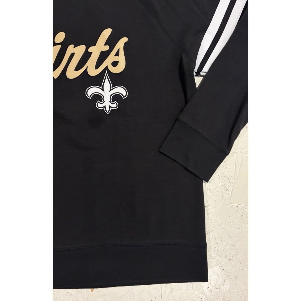 NFL Team New Orleans Saints‎ Crewneck Sweatshirt Womens XL Football Black - Picture 2 of 9